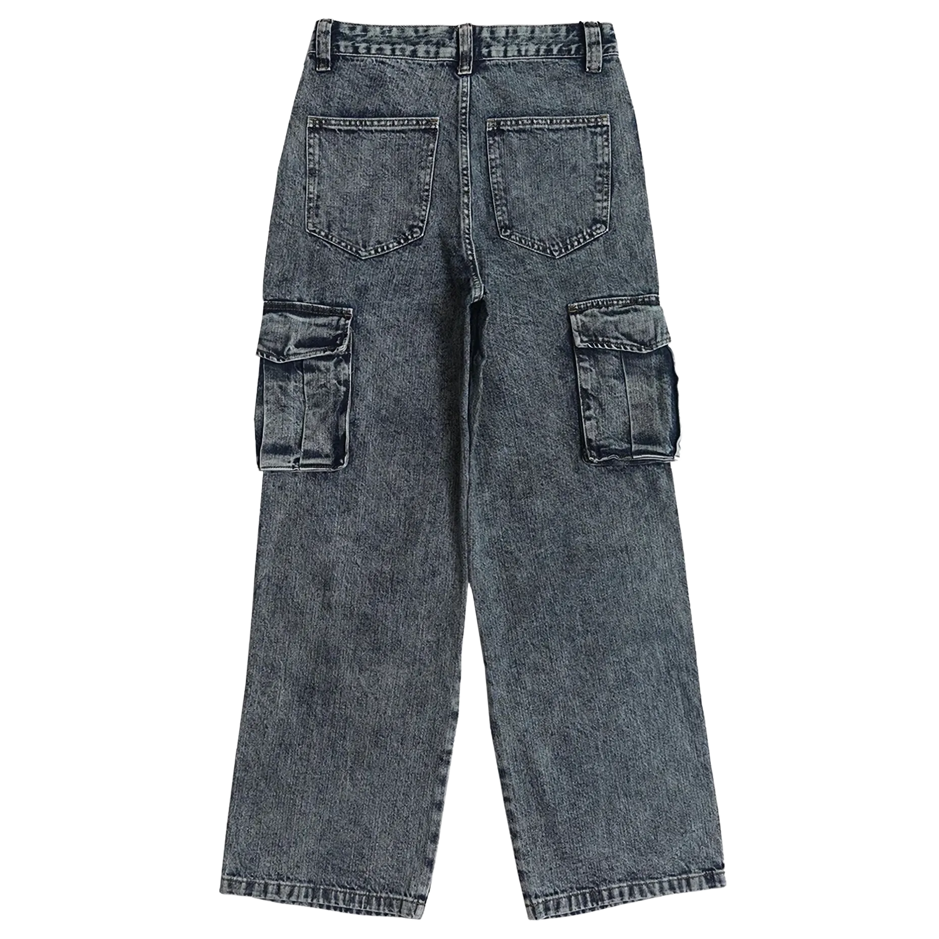 'Explorer' Acid Wash Cargo Denim Jeans